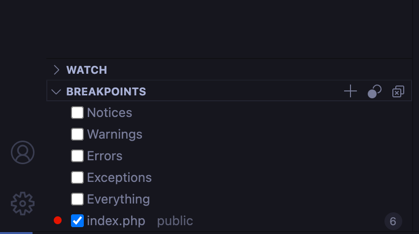 View breakpoints in VScode