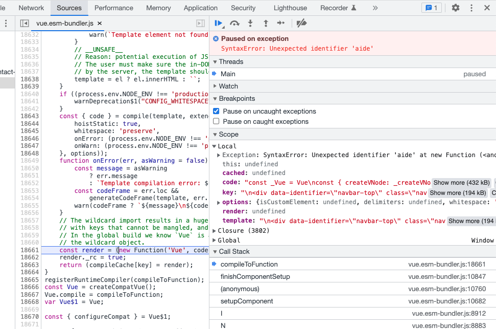 Chrome devtools JS breakpoint